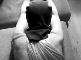 Cuffed bitch washard nailed in pussy and mouth