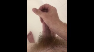 Cute guy finishing in the shower