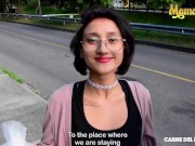 Preview 3 of CarneDelMercado - Luna Castillo Latina Colombiana Teen Intense Pussy Fuck With Stranger - MAMACITAZ
