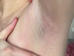 Shaves hairy armpits, shows shaved armpits!