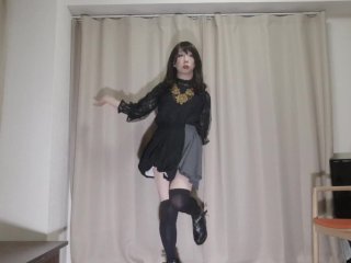 Cute Japanese Crossdresser Sissy Training 12 Anal Tail Dance