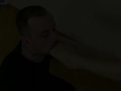 Badass Cruel Girl - Foot Gagging Roughly Dominates a Chained Slave [PREVIEW]