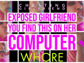 cheating girlfriend, real cheating, homemade girlfriend, on computer