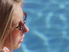 Video ULTRAFILMS Anjelica the hottest girl in porn in an adorable poolside solo.
