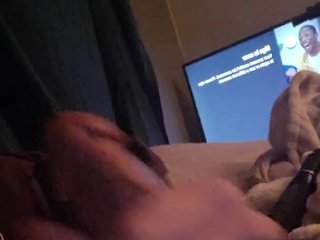 Making my semi soft dick nut