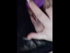 Pierced babe masturbating and squirting