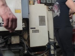 At work, lunch time quickie with my BOSS!! HAPPY FRIDAY! pixieservesHim