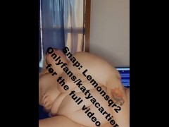 BBW FUCKS SELF WOTH DILDO 