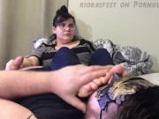 Preview 2 of Smelling Cheesy Teen Toes during a Handjob!