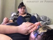 Preview 3 of Smelling Cheesy Teen Toes during a Handjob!