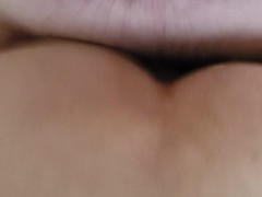 Early morning Cumshot on her pussy before work.  Nice quickie for the tight pussy.