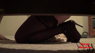 Cuckold Watches Under the Bed While Wife Cheats!