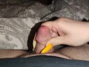 Preview 4 of Quick Handjob with yellow claws *huge cumblast*