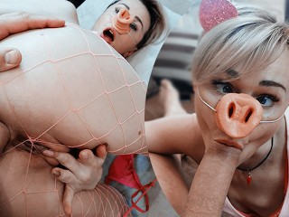 Piggy Deepthroat et Eu Des Relations Sexuelles Cow-Girl - Cum Dans La Bouche