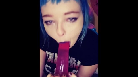 Gagging on my lollicock, cum find me on onlyfans
