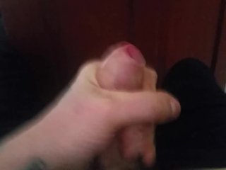 Wanking a big hard dick