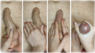 Balls And Massaging The Penis Finishing With A Cumshot