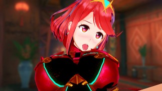 Пайра получает удар (Xenoblade Chronicles 2)