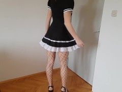 Your maid stripping and teasing you