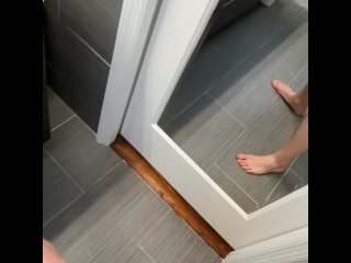 Checking out my bathroom lighting after a shower