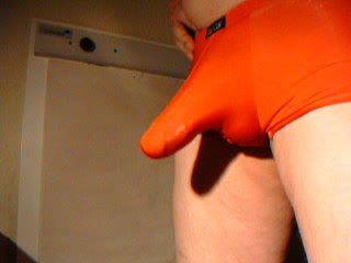 Feeling my cock red boxers