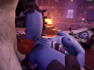 A huge warrior with a big dick fucks a juicy elf  warcraft porn