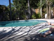 Preview 2 of Poolside Sex With Sweet Blonde Girlfriend - Sabrina Snow - Perfect Girlfriend