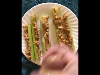 Jacking with Peanut Butter FOOD FETISH Ants on a Log