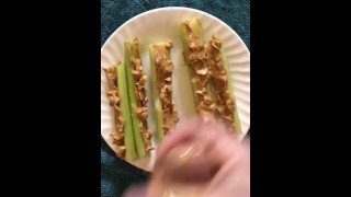 Jacking with Peanut Butter FOOD FETISH Ants on a Log