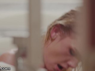 Blonde Surprises Ebony BFIn The Bath - XEmpire