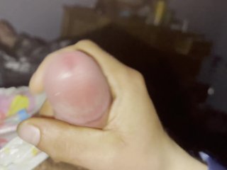 Hot diapertwink Cumming in his_soaking wet diaper Slow-Mo cumshot