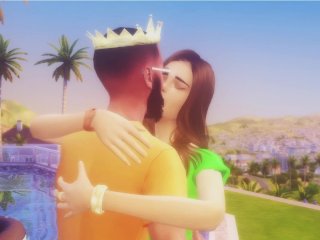 celebrity, cartoon, pussy licking, sims 4