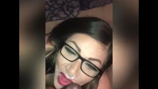 Step brother face fucks step sister and cums all over her face (snippet from new vid) 