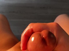【無修正】エロASMR！媚薬オイルでパイパンちん◯を精子まみれにしてみた - Screenshot 14 of 16 - Ejaculation