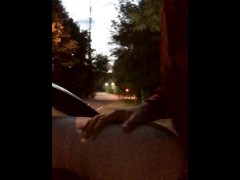Быстрый публичный секс на автотрассе