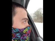 Preview 1 of Eddie De Luca Takes Facial Through Car Window
