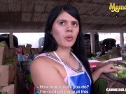 Preview 2 of CarneDelMercado - Luna Miel Perfect Ass Latina Colombiana Teen Banged Hard By Stranger - MAMACITAZ