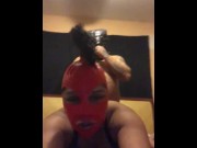 Preview 4 of Latex mask dirty talk submissive slave in training part 2 slut wife