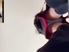 【女装】私服〇学生が天井の電球を取り換え、逆さ撮りで可愛い白パンチラ！ - Screenshot 13 of 16 - Asian