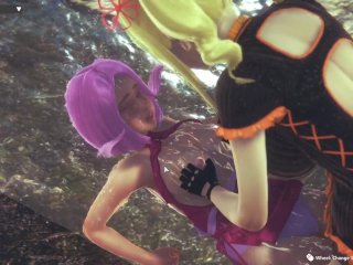 I made Sakura Haruno and Ai Miyashita fuck in Honey Select 2, I came a lot