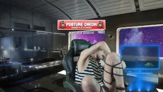 Самостоятельная игра на веревке в шибари в космическом футомомо