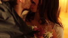 Man kissing a woman after BJ