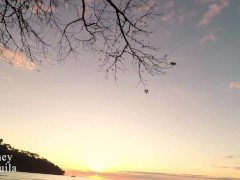 We love having hot sex on the beach! (Real Public Amateur Couple)