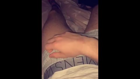 Underwear bulge, young jock showing soft cock playing with precum ready to fuck your mouth 