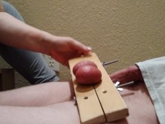 Friday ballbusting part 3. Punching as hard as she can