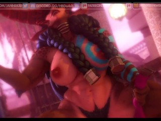 Después Del Entrenamiento (Janner3D Amazon Monster Girl Sexo)