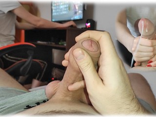 I Caught my Step Brother Watching me and Jerking off while I Play Video Games - POV