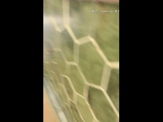 Exposes her pussy in public bathroom