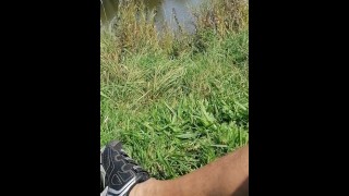 wanking dick while a biketour