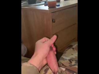 vertical video, solo, military, masturbation